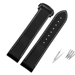 20mm 22mm Curved End Rubber Watchband For Hamilton Kaki Frogman H777050 H778050 Strap Diving Silicone Watch Band Bracelet