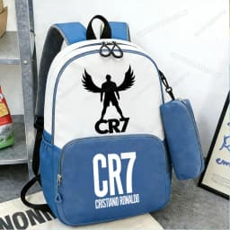 Ronaldo CR7 Student Backpack Set Football Player Boys Kids Schoolbag with Pencil Case 2pcs High Capacity School Rucksack