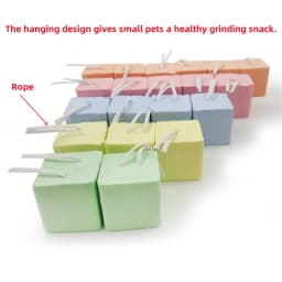 Small Pet Colored Calcium Grinding Stone Pet Hamster Chinchilla Squirrel Rabbit Parrot Guinea Pig Cube Block Pets Supplies 3Pcs