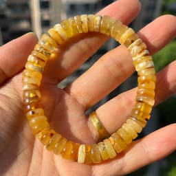 Yoowei 100% Real Amber Bracelet for Unisex Genuine Black Bead Irregular Natural Plant Medical Healing Jewelry Gift Wholesale