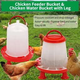 1Pc 1.5kg/3L Automatic Chicken Feeder Bucket Drinker Bucket With Leg Plastic Water Bucket for Duck Farm Chick Coop Water Supply