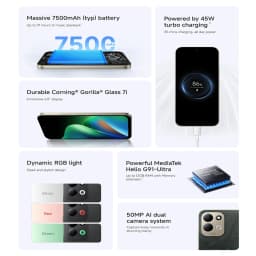 Global Version Redmi 17 4g Nfc Mobile Phones 6.9" Fhd Eye-Care Amoled Display Powerful Snapdragon 6S 4g Gen 2 Cellphone 7700Mah Battery