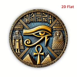 Eye of Horus Round Iron Artwork 7.8 Inch Decorative Wall Hanging for Home Cafe Bar, Religious Collection, Ideal Gift for Friends