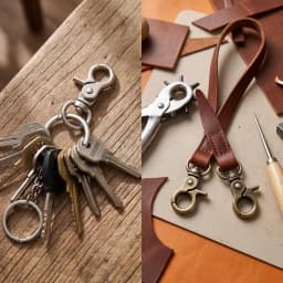 2pcs Metal Spring Key Holder Clips, Quick Release Keychain Hooks for Key Sets, Bag Accessories Men's Keychain