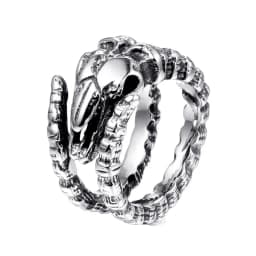 Retro Gothic Men Ladys Rings Clown Playing Cards Hip Hop Rock Ring Titanium Steel Alloy Ancient SilverColor Hip Hop Rock Jewelry