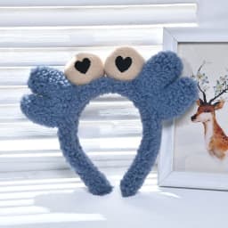 Cute Crab Big Eyes Pink Blue Yellow Red Green Orange Non-Slip Fluffy Hair Hoop Headbands Headwear For Women