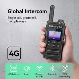 Global ZELLO Walkie Talkie Network 5000KM 3G 4G Radio WiFi 100KM Bluetooth GPS