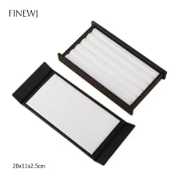 Jewelry Gem Stone Display Holder Loose Diamond Storage Case V Groove Jar Gemstone Size Selecting Tray White Leather Grey Velvet