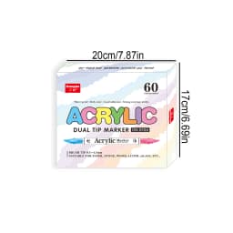 12-288 Colors/Box Christmas-Themed Marker Set - Soft-Tip Straight Liquid Acrylic Markers for DIY Holiday Doodle Art Painting
