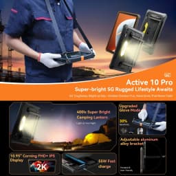 Blackview Active 10 Pro Tablet PC 5G 10.95" 2.4K 12GB+256GB/512GB 108MP Camera 30000mAh 55W Android 14 Octa Core Google Play NFC