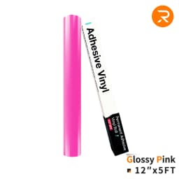 HTVRONT 12"X 5ft Permanent Adhesive Vinyl Roll 30x152cm Glossy Self-adhesive Film For Cricut Craft Art Sign Decal Windows Glass