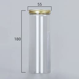 Transparent Sealing Jar With Aluminium Screw Lids Kitchen Organizer Storage Seal Tanks For Grain Tea Candy Cookie Jars