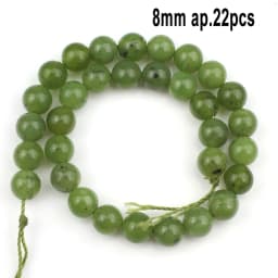 Natural Stones Green Canada Jade Beads Round Faceted Geometric Shape Loose Jewelry Beads for Making Bracelets DIY Accessories