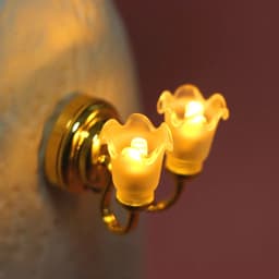 1PCS 1/6 1/12 Scale Dollhouse Lights Miniature LED Wall Sconce Lamp Battery Operated With ON/OFF Switch Lighting Accessories