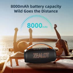 us_zealot_p12 Speaker 60W Portable Bluetooth Speaker with IPX6 Waterproof, Comfortable handle,Controllable lighting,TWS,AUX