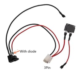 1PCS 3pin Children's Electric Car Charging Interface Charger Socket Suitable For 6/12/24V 3-hole Charging Port Cable Power Tool