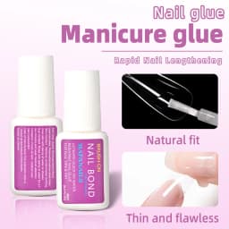 7g Fast-dry Nail Glue Super Strong Adhesive False Nail Glue With Brush Acrylic Nail Tips Rhinestones Sticky Nail Art Bond Glue
