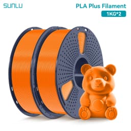 SUNLU 2Roll PLA Plus/Clear Filament 1.75mm +/- 0.02 mm 1kg Spool (2.2lbs) Neatly Arranged No Knot Filament Fit Most FDM Printer