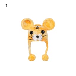 1/12 Scale Dollhouse Doll Hat Cute Animal Hat Doll House Decoration for Kids Toys Birthday Gift Doll Accessorie Miniature Scene