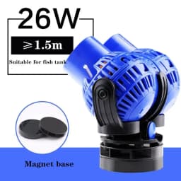 220V 6-26W Aquarium Wave Maker Submersible Circulation Power Pump with Magnet Suction Base Adjustable Flow Rate Marine Fish Tank