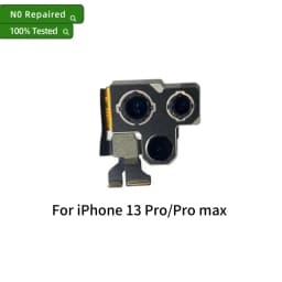 100% Tested Back Rear Camera Module For iPhone 12 13 14 15 16 Pro Max Mini Plus, Main Lens Flex Cable Replacement Repair Part