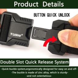 TUSHI Luxury Metal Quick Release Pluggable Buckle Belt For Men Durable Elastic Tactical Belts Cowboy Outdoor Stretch Work Belt