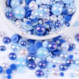 Mix Color AB Half Round ABS Beads Pearl Flatback Bead For DIY Nail Decor Jewelry Making F0104