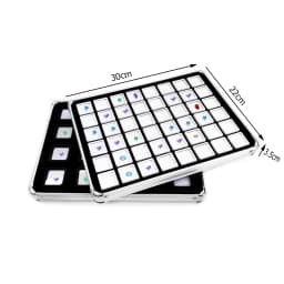 Loose Diamond Gemstone Display Case White Foam Round Gems Holder Jar Insert Gem Stone Pendant Beads Storage Liner Organizer Tray