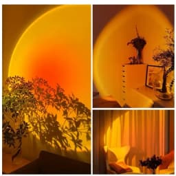 GGbingo Rechargeable Astronaut Robot Rainbow Projection Sun Lamp Table Night Light Sunset Lamp Dimming Bedroom Atmosphere Light