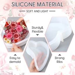 DIY Geometry Large Cube Specimen Love Epoxy Resin Mold Round Rectangle Mirror Silicone Molds For Resin Casting Making Home Decor