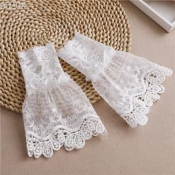 DIY Detachable Cuffs Cuff Extension Embroidery Lace Daisy Fake Sleeves Elastic Wild Wrist Pleated Organ Lolita Fake Sleeves