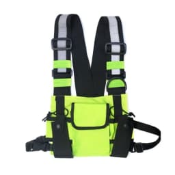 Functional Tactical Chest Bag For Men Fashion Bullet Hip Hop Vest Streetwear Bag Waist Pack Unisex Black Chest Rig Bag