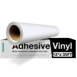 HTVRONT 12"X35ft/30x1066cm Matte Permanent Adhesive Vinyl Roll for Cricut Craft DIY Cup Glass Phone Case Decor Stickers