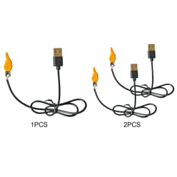 Flame Shaped Bulb USB 5V Christmas Flame Tip Lights Bulb Plug and Play Design for Indoor Outdoor Party Patio Home Decor