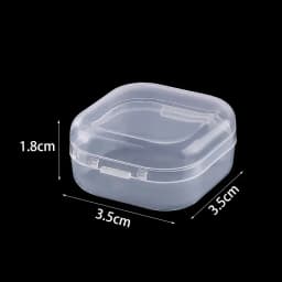 10/20/30/50/60/100Pcs Mini PP Square Box Jewelry Storage Container - Single Compartment with Lid and Transparent Cover