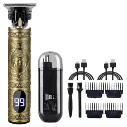 USB Men Electric Hair Clipper / LCD Display New Electric Men's Retro T9 Style Buddha Head Oil Head Scissors New Hot Sale