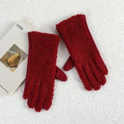 Winter Keep Warm Touch Screen Suede Gloves Women Fashion Elegant Personality Windproof Prevent Cold Add Velvet Thickened