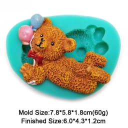 Cute Mini Bear Silicone Mold Fondant Cupcake Chocolate Biscuit Sugarcraft Kitchen Baking Cake Decorating Tools DIY Epoxy Mould