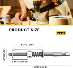 Spring Loaded Screwdriver Bit Anti Drop Fixing Clamp Phillips Drill Bit Screw Holder Set For Electric Drill Hand Tool Accessory
