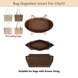 Purse Organizer insert for Handbags Base Shaper 3pc Set city33 Felt Organizer Insert Large Tote Bag Organizer with Zipper