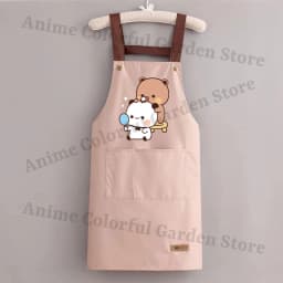 Bubu Dudu Kitchen Waterproof Oil Resistant Apron for Men Women Anime Fashion Aprons Cooking Solid Color Hotel Work Clothes Gifts