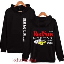 AE86 Zip Up Hoodies Initial D Korean Style Zippper Jackets Sweatshirts Anime Gothic Y2k Pullovers Mange Vintage Streetwear