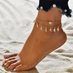 Modyle 2024 New Bohemia Handcuffs Anklet Multilayer Silver Color Foot Chain Fashion Ankle Bracelet For Women Beach Jewelry