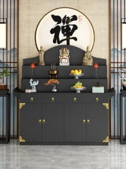 New Chinese Style Altar Incense Burner Table Buddha Shrine Household Middle Hall Prayer Altar Table Three-Layer Incense Fire