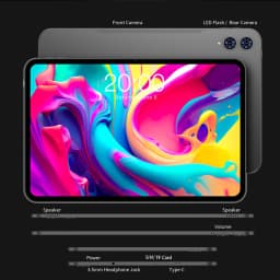 Teclast T65 Tablet 13.4" 2K 120Hz Display Unisoc T7280 Octa Core Max.20+6GB RAM 128GB ROM 8000mAh Android 16 Tablets Dual SIM 4G LTE Bluetooth 5.4, 5MP Front + 13MP AF Rear Camera, Stereo Dual Speakers & Dual Mic