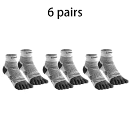 COOLMAX Five-Finger Socks High Performance Cushion Toe Socks Wicking Moisture Breathable Quick Dry Running Sport Socks