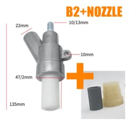 Free Shipping B Type Boron Carbide Sandblasting Head with Nozzle Air Sandblaster Tip 3mm 4mm 5mm 6-12mm Length 35mm