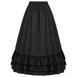 Brown Cotton Ruffles Long Asymmetrical Victorian Gothic Skirt Hot Sexy y2k Clothes Steampunk Cosplay Women Vintage Skirts 2024