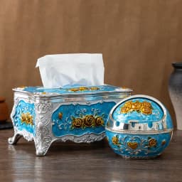 European light luxury pressing toothpick container Tissue box set household living room office tissue storage box Toothpick box