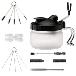 SAGUD 19PCS Airbrush Cleaning Kit Spray Gun Cleaner Set with Cleaning Pot Brushes & Repair Tools for Hobby Painting Model Craft